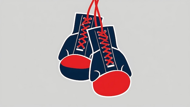 Photo blue and red boxing gloves