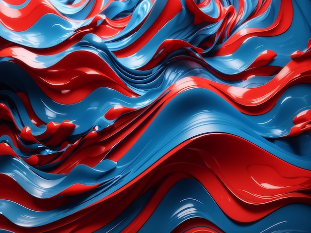 Blue and red color wavy abstract background design wallpaper generated by AI