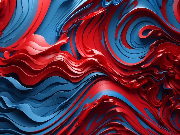 Blue and red color wavy abstract background design wallpaper generated by AI