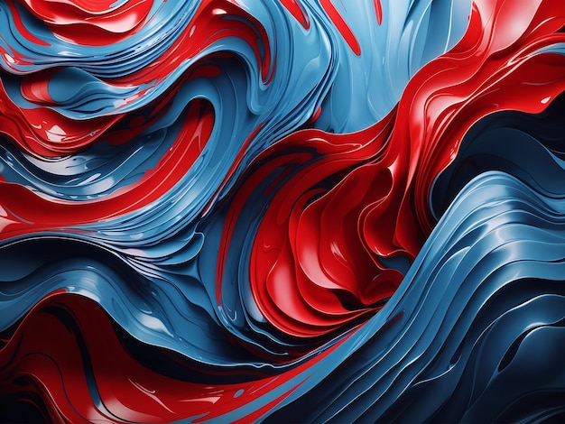 Blue and red color wavy abstract background design wallpaper generated by AI