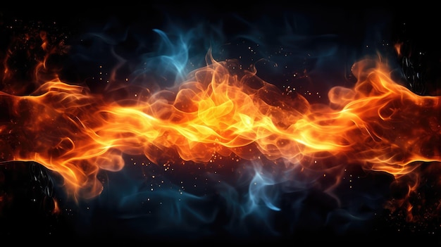 A blue and red fire background with the word fire on it