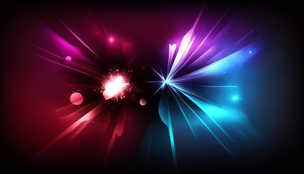 Blue red purple color abstract glow background 3d.