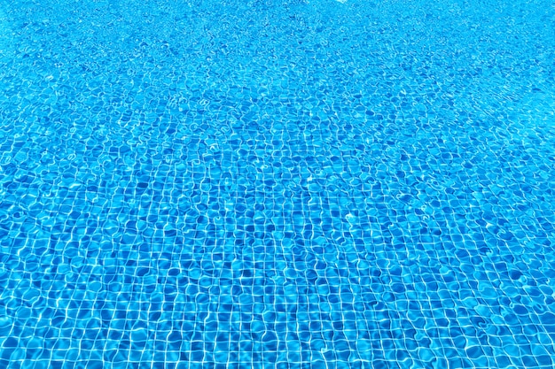 Blue ripple water in swimming pool