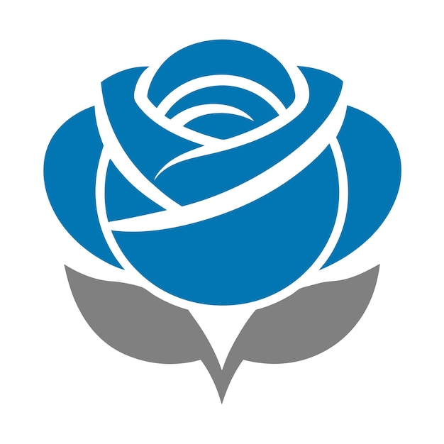 a blue rose with a blue ribbon on it