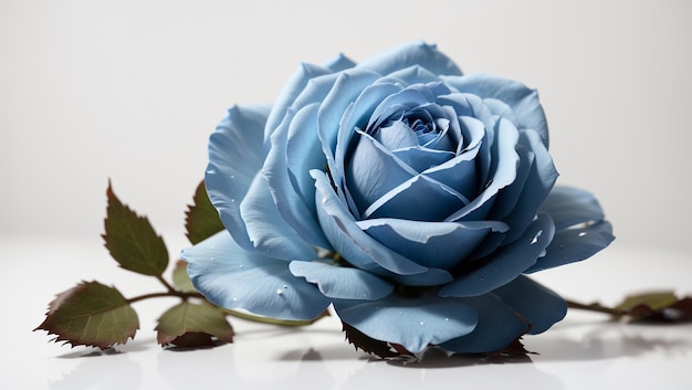 a blue rose with the word x on it