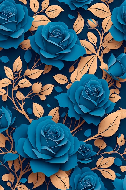 blue roses pattern abstract flat organic organic patterns