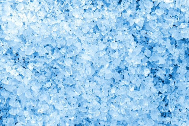 Blue salt crystals background