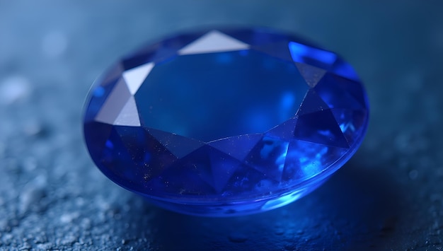 a blue sapphire that is on a table