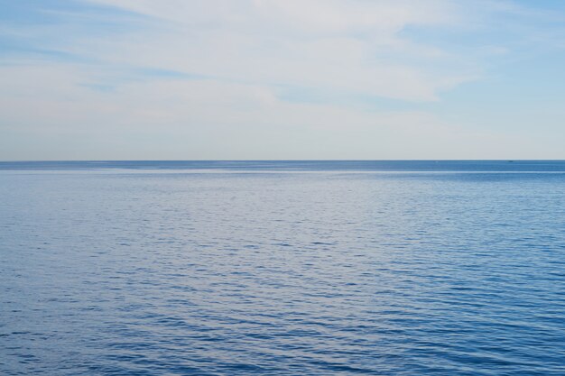 Blue sea and blue sky