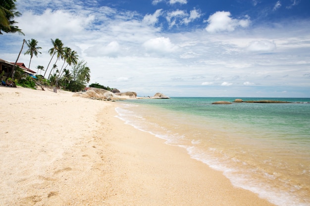 Blue sea and blue sky