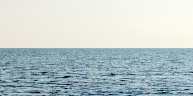 Blue sea and clear sky. Caribbean sea.