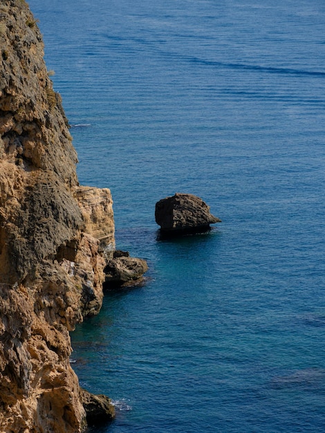 Blue sea and rocks