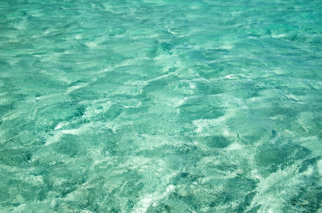 Blue sea surface with waves