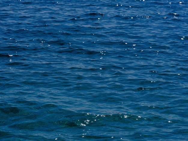 blue sea waves on a sunny day