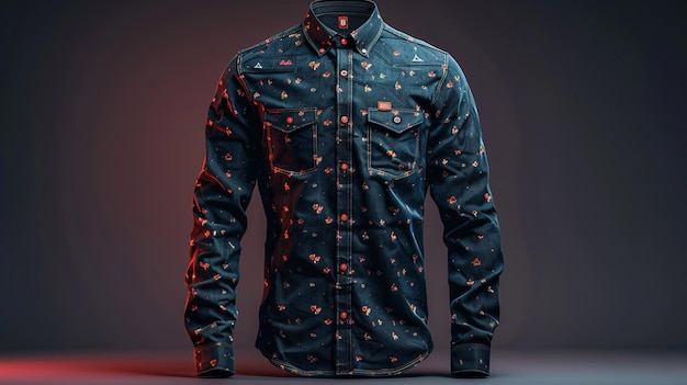 Photo a blue shirt with stars on the front and the words  stars  on the front