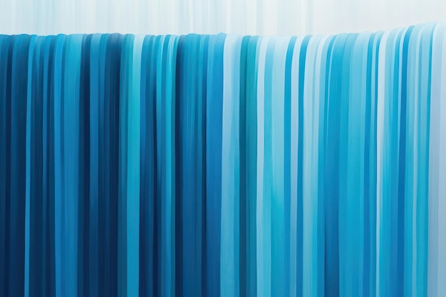 Photo a blue shower curtain with the blue and white stripes