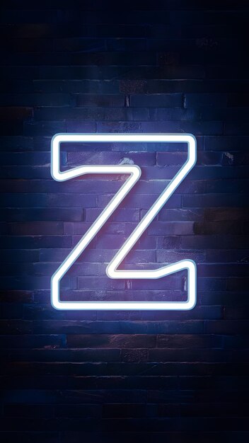 Photo a blue sign that says z on it