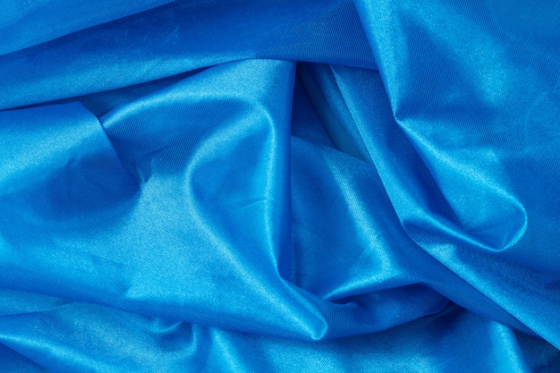 Blue silk fabric background