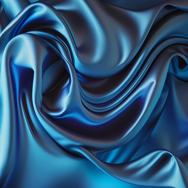 A blue silk fabric that is very soft and has a soft feel.