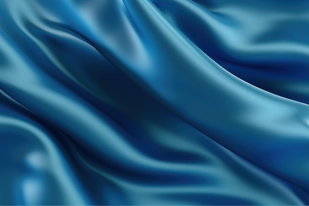 A blue silk fabric with a soft texture.