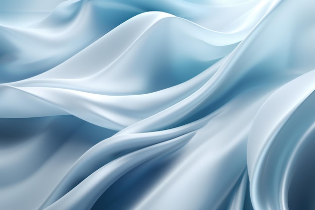 A blue silk fabric with a soft wave.