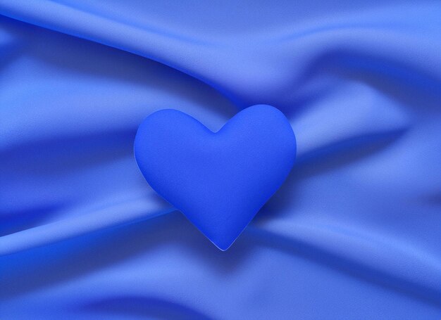 blue silk texture with heart