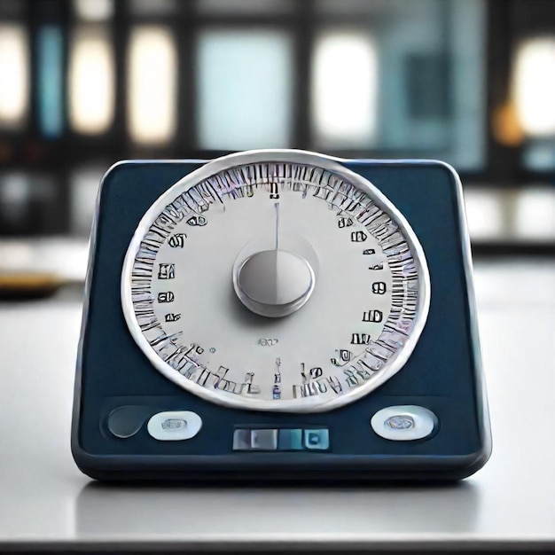 Photo a blue and silver compass with the word  l  on the top