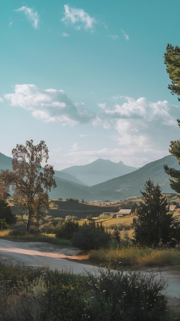 Blue sky background serene views for creative projects