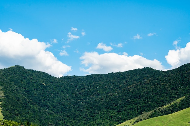 Blue sky background with beautiful clouds