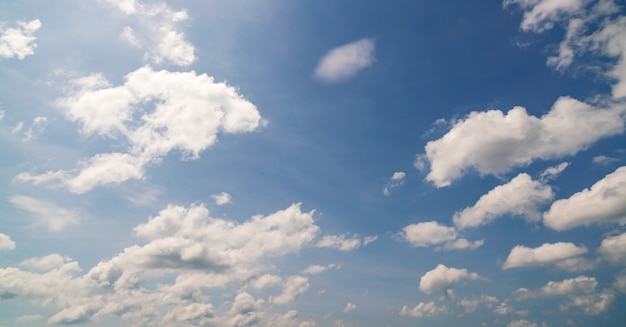 Blue sky background with clouds natural background Summer and travel background.