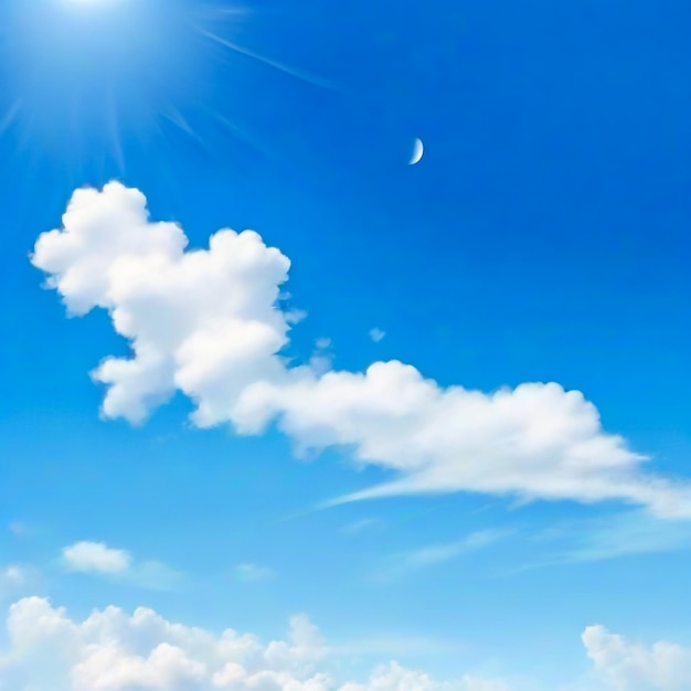 Blue sky background with clouds