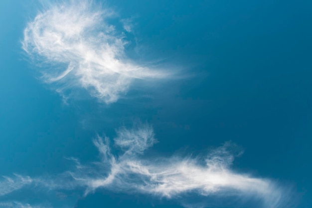 Blue Sky Background With Tiny Clouds  - Cinecmatic Colored Sky With Clouds