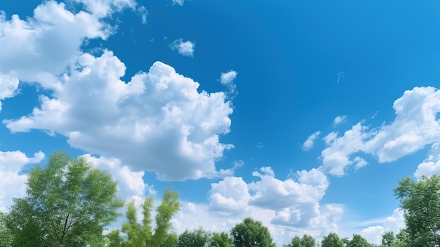 blue sky background with tiny clouds nature cloud blue sky background generative AI