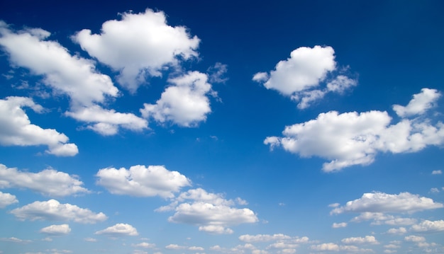 Blue sky background with tiny clouds. panorama