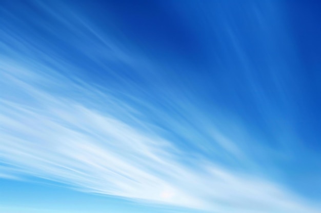 Blue sky background with tiny clouds soft focus nature abstract background