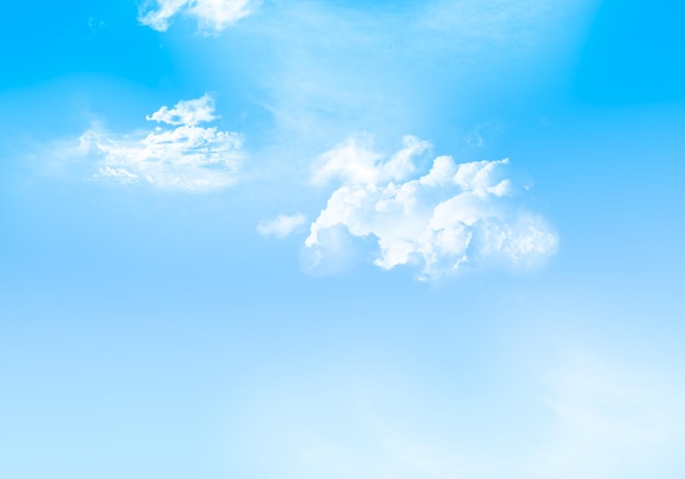 Blue sky background with tiny clouds.