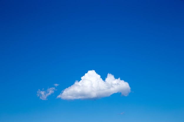 Blue sky background with tiny clouds