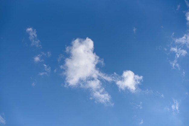 Blue sky background with tiny white clouds