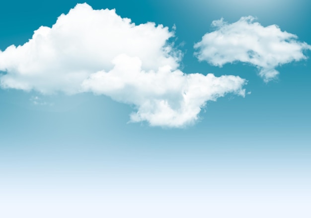 Blue sky background with white clouds. Cumulus white clouds in the clear blue sky.