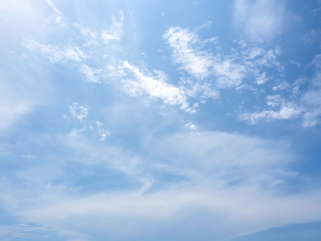 Blue sky background with white clouds Summer bright clear sky