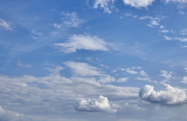 Blue sky background with white clouds