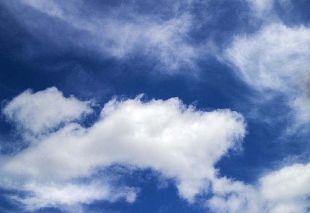 Blue sky background with white clouds