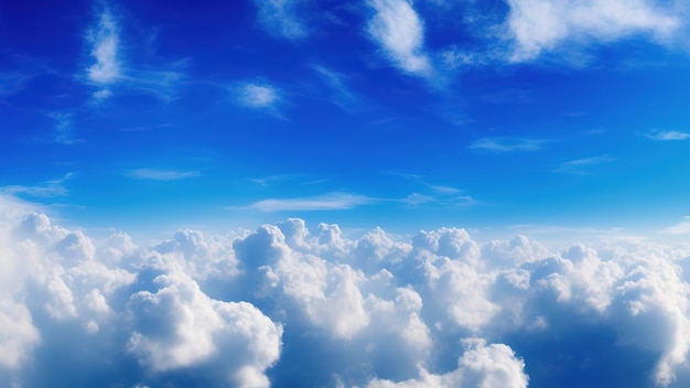 Blue sky background with white clouds