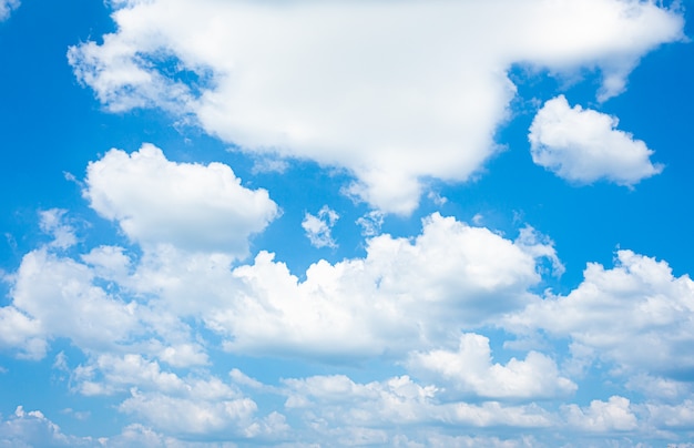 Blue sky and bright clouds