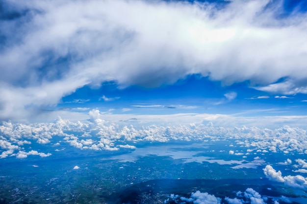 Blue sky cloud background textured