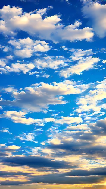 Blue sky and clouds illustration background