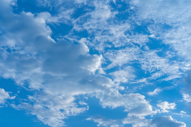 Blue sky and different clouds