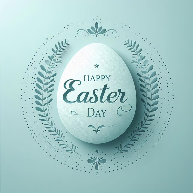 Blue sky egg easter day design minimalist