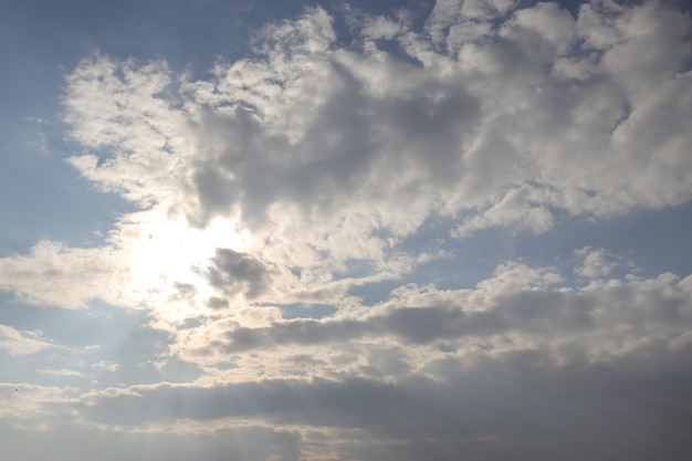 blue sky and fluffy clouds sunny day beautiful sky with fluffy clouds