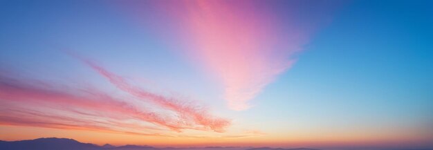 blue sky gradient clean wide banner concept of beautiful tranquil natural landscape and background